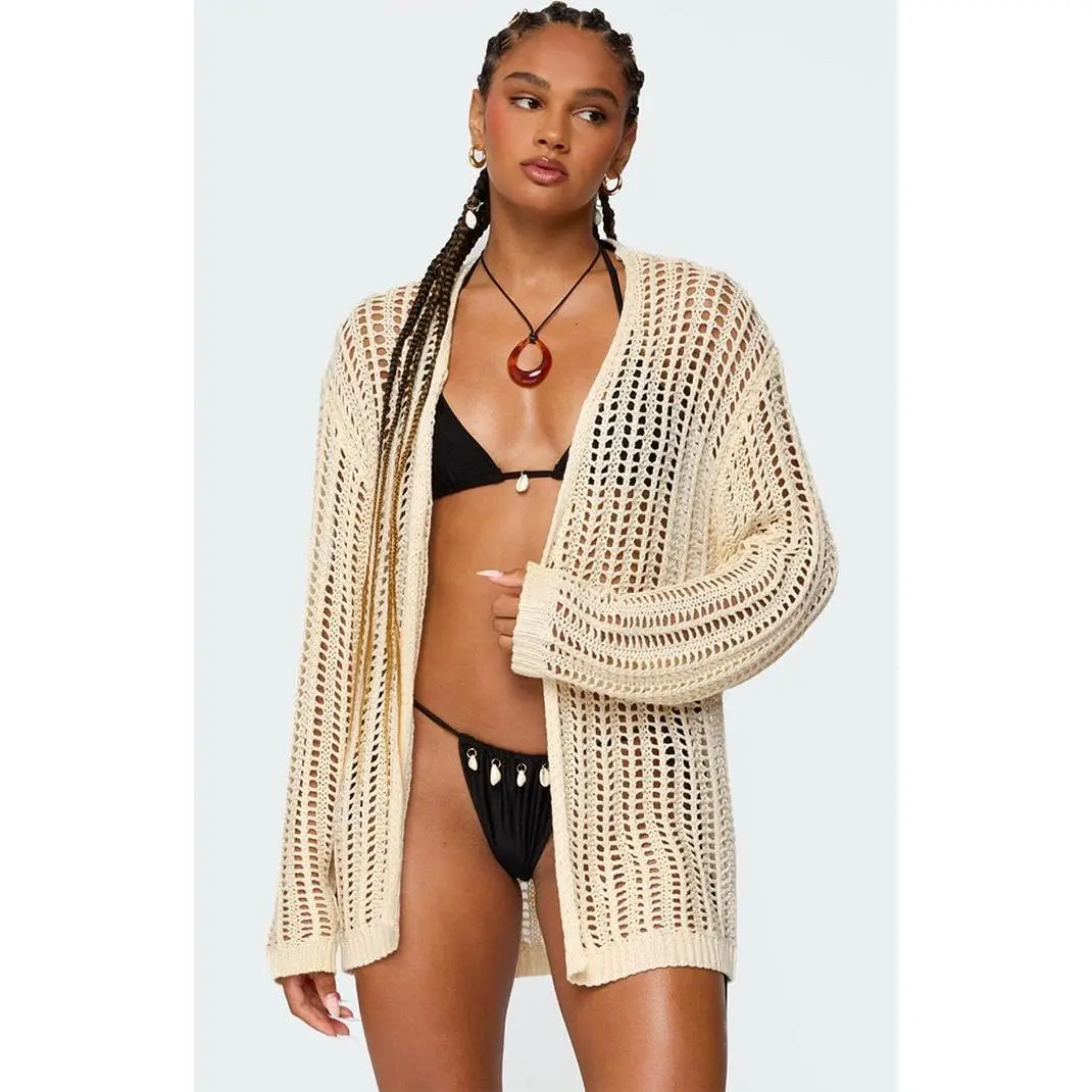 Edikted Women's Darcee Oversized Crochet Cardigan