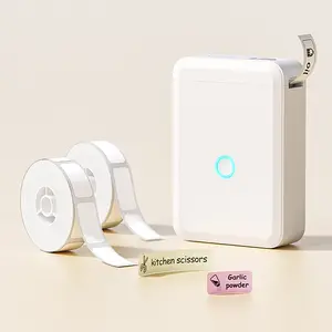 NIIMBOT D110 Mini Label Sticker Printer half inch label printer,Free roll of labels,for Kitchen item identification,Refrigerator refrigeration date label,Food classification label,Bluetooth connectivity，Mobile App Editing,BPA-Free Thermal Label Paper
