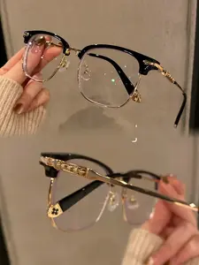 Black Warrior Series Luxurious Elegant Reinstallation Manufacturing Court Style Blue Light Blocking Glasses for Women High Quality Eyeglasses with Stylish Square Frames High Quality Eyeglasses Leopard Pattern Eyeglasses Stylish Square Frames outdoorfun