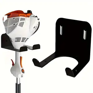Heavy-Duty Steel Lawn Mower Wall Mount Organizer, Tool Hooks, Tool Storage, Space-Saving Design, Easy Install for Garage, Shed, Outdoor Use, Yard Tool Rack