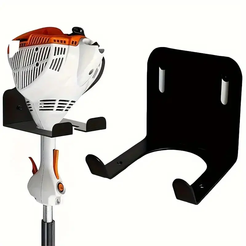 Heavy-Duty Steel Lawn Mower Wall Mount Organizer, Tool Hooks, Tool Storage, Space-Saving Design, Easy Install for Garage, Shed, Outdoor Use, Yard Tool Rack, Tool Storage Racks