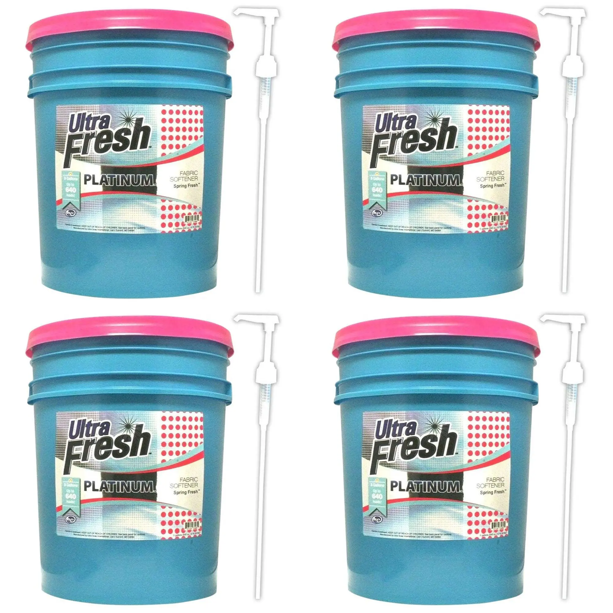Ultra Fresh Platinum 5 Gal Spring Fresh Fabric Softener Up to 640 Loads (4 Pack)