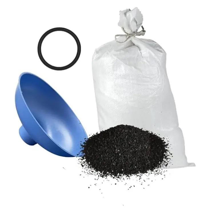 IPW Industries Inc. - Activated Carbon Coconut Shell for Pelican PC600-R / PC1000-R and Whole House Water Filter, Granular Charcoal Media with Funnel, 27 lbs