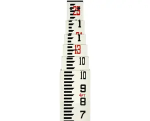 AdirPro Fiberglass Rectangular Leveling Rod 13ft Feet + Inches