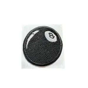 Eight Ball Embroidered Hat Patch