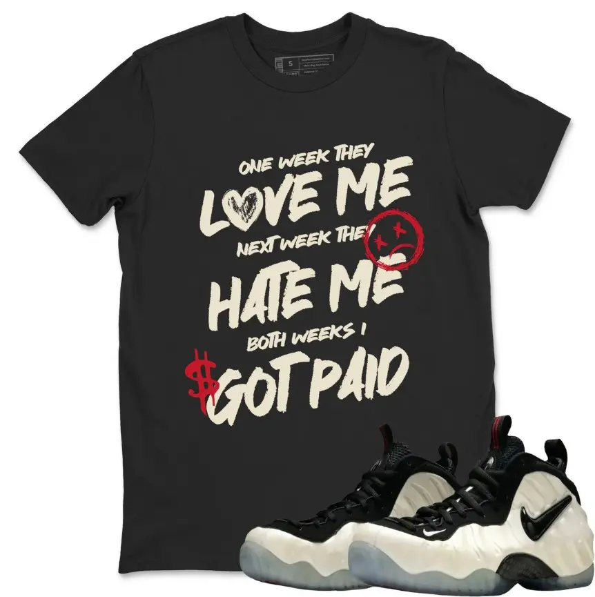 Foamposite One Pearl Unisex Shirt, Foamposite One Pearl Outfit, I Got Paid Graphic Tee, 100% Cotton, Classic Fit, Menswear Top