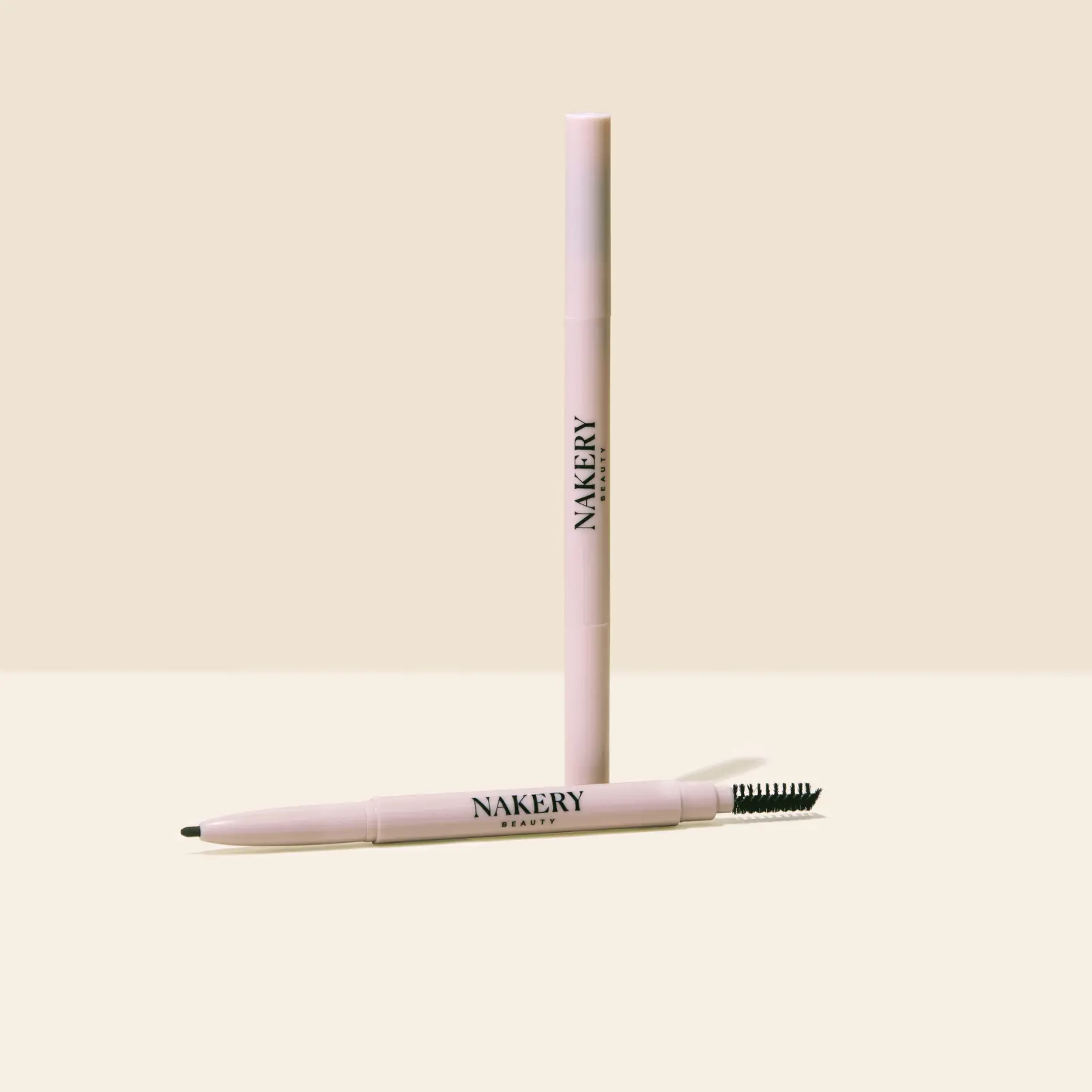 Nakery Universal Brow Definer Cosmetic, 3-in-1 Long-Lasting Formula with Vitamin E & Castor Oil, Fine-Tip & Spoolie Brush, Blend, Eyebrow Pencil, Single Item, All, Makeup, Cruelty Free, Retractable Tip, Lifted Brow Look, Caprylyl Glycol, Copernicia Cerife