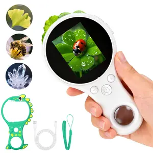 Pocket Microscope,Educational Mini Handheld Microscope with LED Light,Compatible with Windows,Science Education Fun Birthday Gift for Adults Students Visual Learning Tools Classroom Supplies Elementary School summervibes