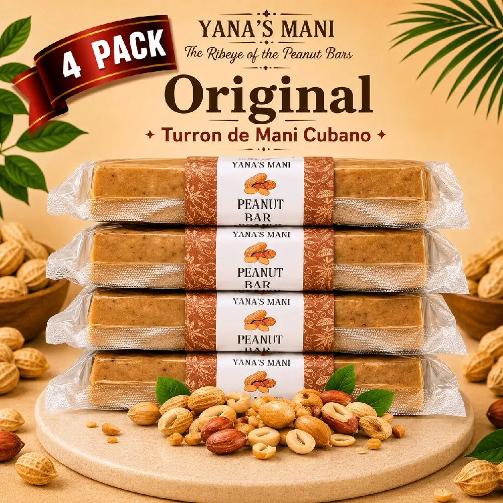 Yana’s Maní Original Flavor 4 Pack, TikTok Favorite 4-Pack Original Peanut Bar.