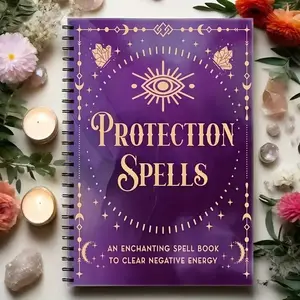 Protective Spell Notebook, Energy Purification Journal for Beginners, Witchcraft Diary with Rituals and Practices, Magical Energy Cleansing Guide