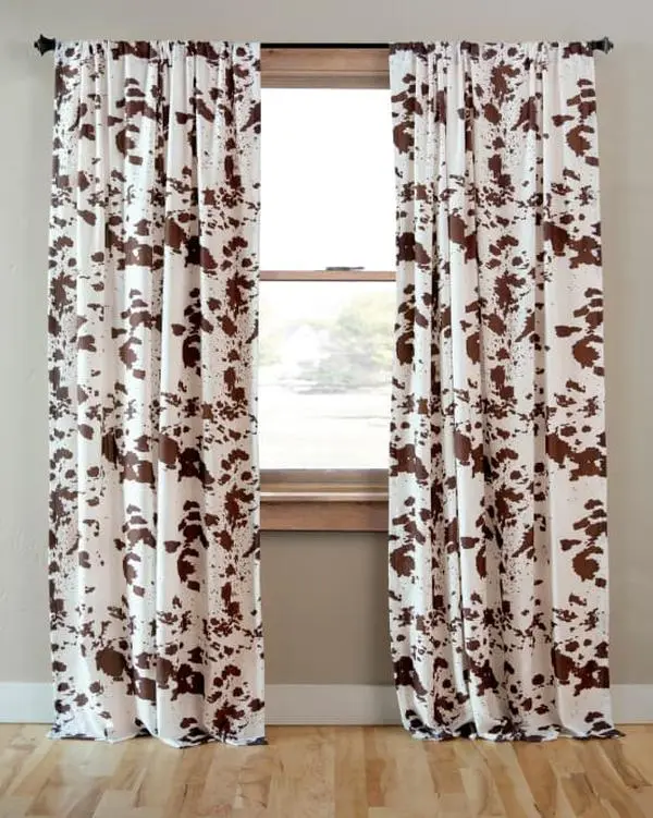 Cowhide Curtain Panels