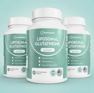 Liposomal Glutathione Capsules -Skin Glow, Immune & Detox Support (60 Count) Rosabella