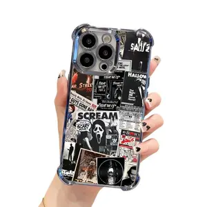 Horror Movie Halloween Scary Scream Shockproof Phone Case for iPhone 11 12 13 14 15 16 17 & Samsung S21 S22 S23 S24 S25 S26 | Anti-Drop Spooky Gift Cover, Accessories, Smartphone