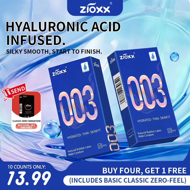 【ZIOXX 003】10 Count, Ultra Sensitive Healthcare Ultra Thin Condoms ,  SKINFIT, Odorless Natural Latex Extra Comfort Healthcare Bathroom