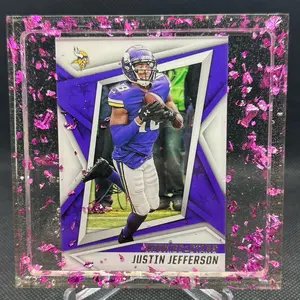 Justin Jefferson Custom Resin Sports Card Coaster