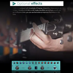 M VAVE Tank-G Multi Effects Guitar Pedal 36 Presets 9 Preamp Slots 8 IR Cab Slot