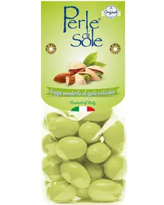 Perle di Sole Pistachio Dragée Almonds — Italian Confetti Candy