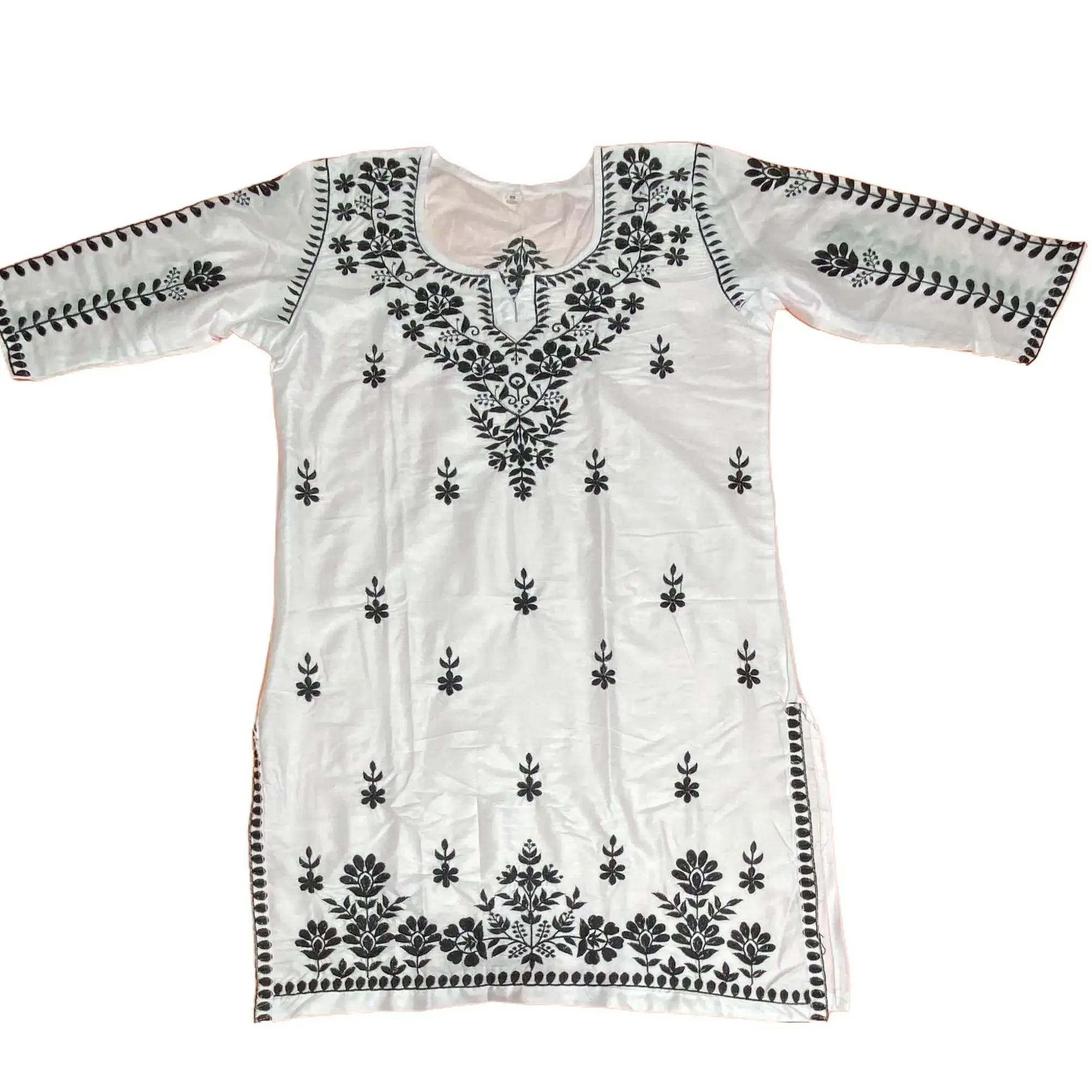 Women's 2-Piece Chikankari Embroidery Kurti with Pant Set - Soft Heavy Rayon Top, Elegant Stylish Fit, Casual Wear Comfortable Fabric