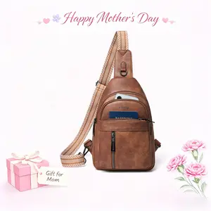 LATMAP Crossbody Bags for Women Men, 7L PU Leather Shoulder Bag Versatile Crossbody Bag, Cute Shoulder Purse with Adjustable Strap, Compact Backpack-Style Sling Bag for Everyday Work Travel Essentials, Side Pouch, A Great Mother's Day Gift