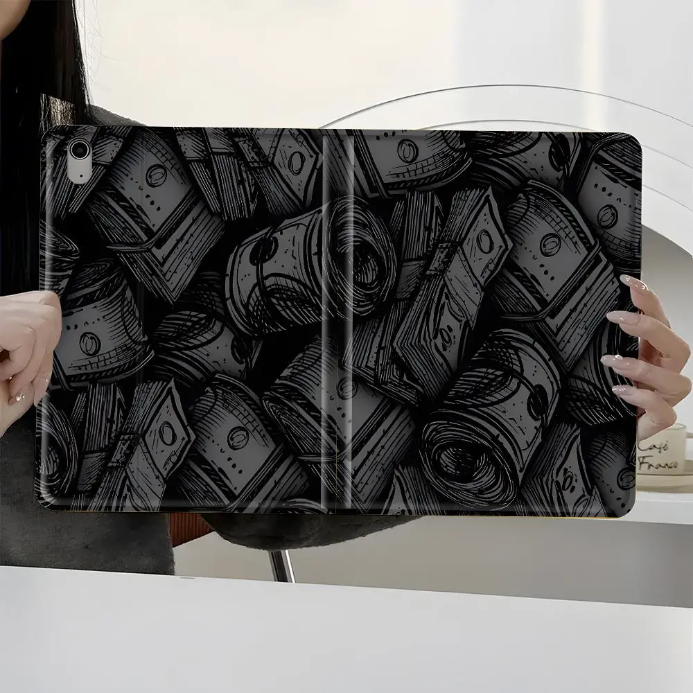 Money Pattern Tablet Case, Durable Tablet Casing, Tablet Covers, Full Body Shockproof Tablet Protective Cover, Tablet Protector for iPad Pro 2022 2021 2020 2019, iPad Air 3 2 1, iPad Mini 5 4 3 2 1
