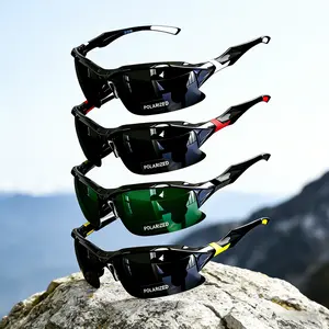 Unisex Polarized Rimless Sports Sunglasses 4-Pack Windproof UV Protection for Running Fishing Golf Baseball & Daily Driving Comfortable Lightweight Design