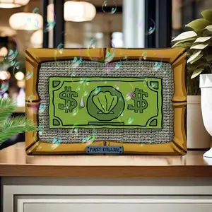 Dollar Pattern Wall Decor, Waterproof & Dustproof Vintage Metal Sign, Rectangle Design, Wall Decor for Home & Office, Home Decor, Room Decor