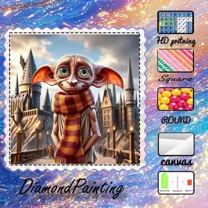 5D-DIY, Handicraft, velvet canvas, diamond art, diamond painting kits, magic castle, fairy characters, colorful scarf AB diamonds, fairy dust diamonds, perfect home decor, handmade diamond art painting kits, special craft diamond art kits
