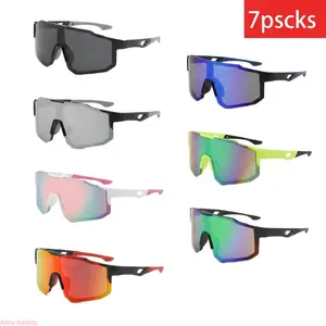 7 Pack Photochromic Polarized Cycling Goggles for Mountain Climbing with Colorful Mirror Windproof UV400 Outdoor Sports Biking US Design