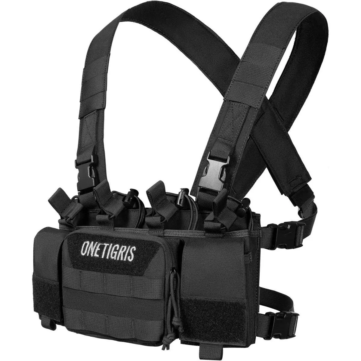 ONETIGRIS Chest Rig, MOLLE Chest Rigs Chest Rig Dangler Pouch Utility Admin Pouch IFAK Organizer Hiking