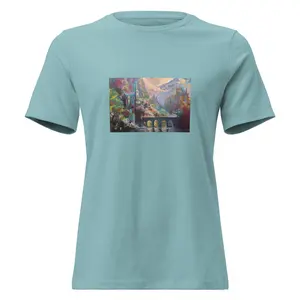 Women's Relaxed T-Shirt, Rivendell Fine Art Print, Lord of the Rings Tee