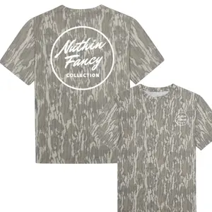 NUTHIN FANCY Camo Tee 3D Mossy Oak Washed Out, 3D Camo, T Shirt 3D Camo, Style T Shirt 3D Hunting, Gift for Him, Gift for Dad, Gift for Boyfriend