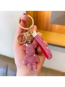 Creative Internet-Famous Crystal Bear Keychain - Car & Bag Charm Accessory, Gift for Women, Valentine's Day or Birthday