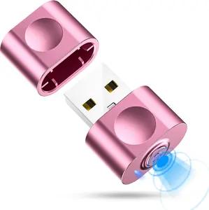 Jiggler Undetectable,  Mover Jiggler USB with  Button, Automatic  Mover Device Undetectable with 3 Jiggle Modes, Plug and Play Keep Computer/Laptop Awake,(Rose )