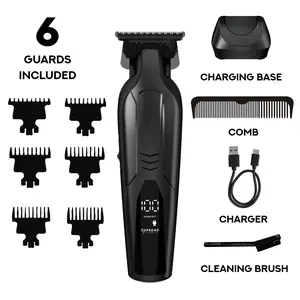 Supreme Trimmer VADER Lite T-Liner Hair Trimmer with 6 Guards USB-C Charging Long Lasting Battery 6.5W Motor 7000 RPM for Clean Cuts All-Day Comfort Cordless T-Outliner