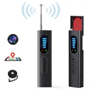 Hidden camera detector, spy camera detector, car GPS tracker detector, bug detector, RF signal detector, eavesdropping detector, 6 levels of sensitivity, 4 detection modes, 30 hours working time, suitable for travel, car, bathroom, office, hotel.