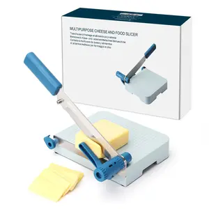 Multipurpose Cheese Slicer With Board For Arthritic And Weak Hands  Adjustable Thickness Dial Block Effortless Slicing Guillotine Sausage Ham Biltong Jerky