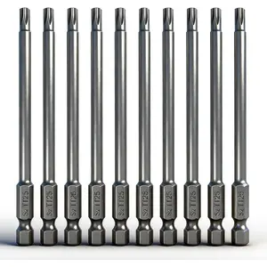 10PCS T25 Torx Screwdriver Bit Sets, 4''Length Magnetic Security Torx Bits Set (10, T25-4inL)