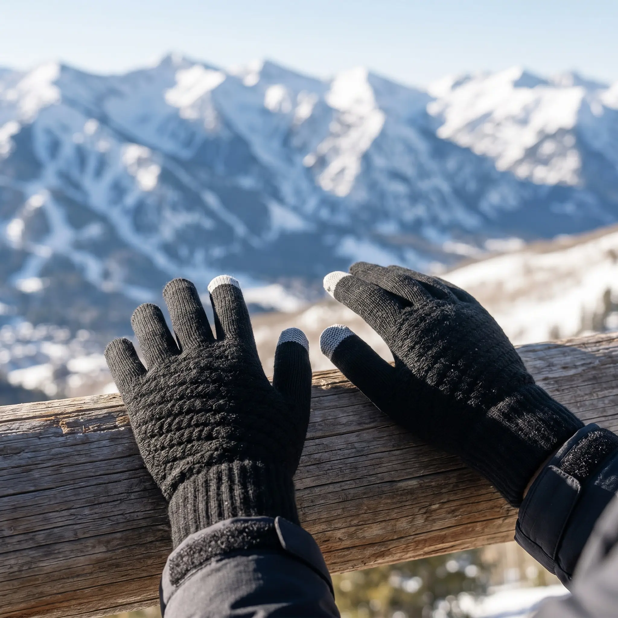 Soft Acrylic Jacquard Winter Gloves - Sensitive Touchscreen Fingers - Anti-Slip & Warm - for Students Commuters Outdoor Sports Lovers - Winter Essential Texting Gloves-YY0