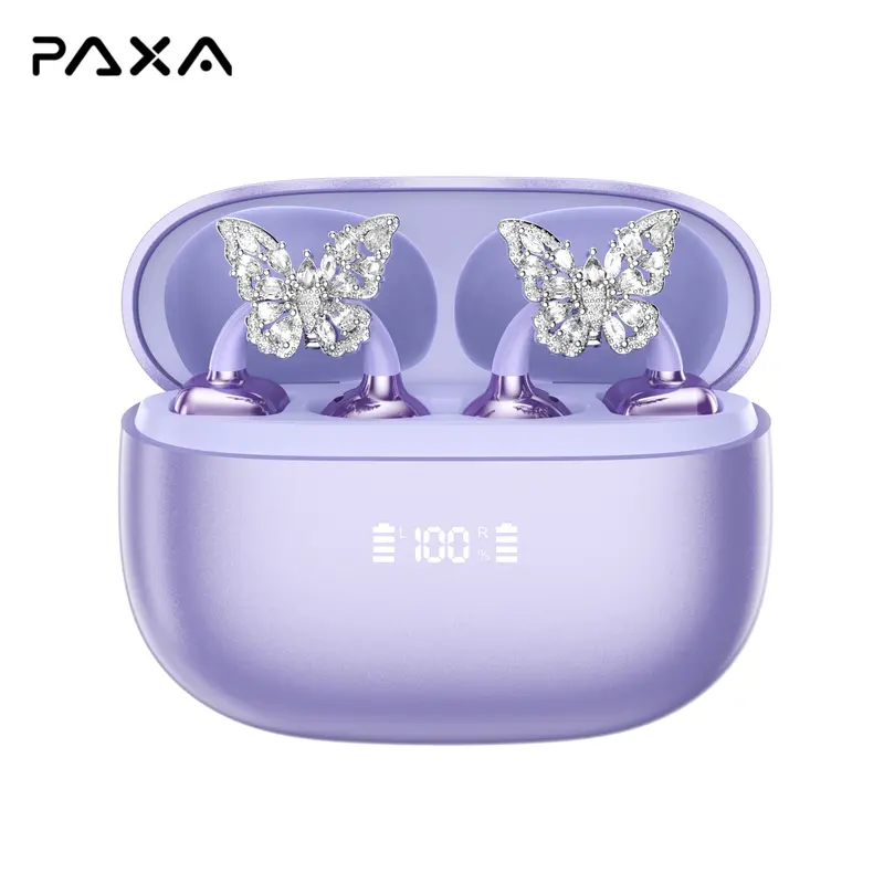 PAXA Clipbuds 7 Clip-on Wearable Wireless Headphones - Waterproof, Powerful Sound, Dustproof Plastic, Long-Lasting Battery, PC/Laptop Compatible, for Gym/Running | Earphones & Accessories, Clip-on Earbuds, Earclip, Hands-Free, Portable Wearable, Wireless