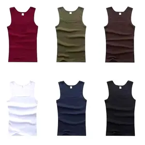 100% Cotton Tank Tops for Men - Breathable and Comfortable Solid Sleeveless Vest - Slim Fit, Ideal for Gym or Running - Great Gift Option