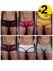 Men's Sexy Briefs, 2/3/4 Pieces Random Colors, Breathable Mesh Design, Comfortable Soft Fabric, Soft Comfy Brief, Casual Wear & Sports Fitness, Soft Stretch Briefs, Underwear Men