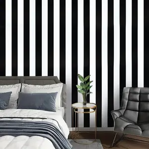 Vertical Striped Self-Adhesive Wallpaper Sticker, Strong Adhesive Waterproof Moisture-Proof, Home Bedroom Living Room Background Wall