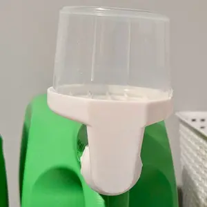 Laundry Detergent Cap Drain Holder - White Marble Color 3D Printed Durable Design for Laundry Rooms & Mud Rooms