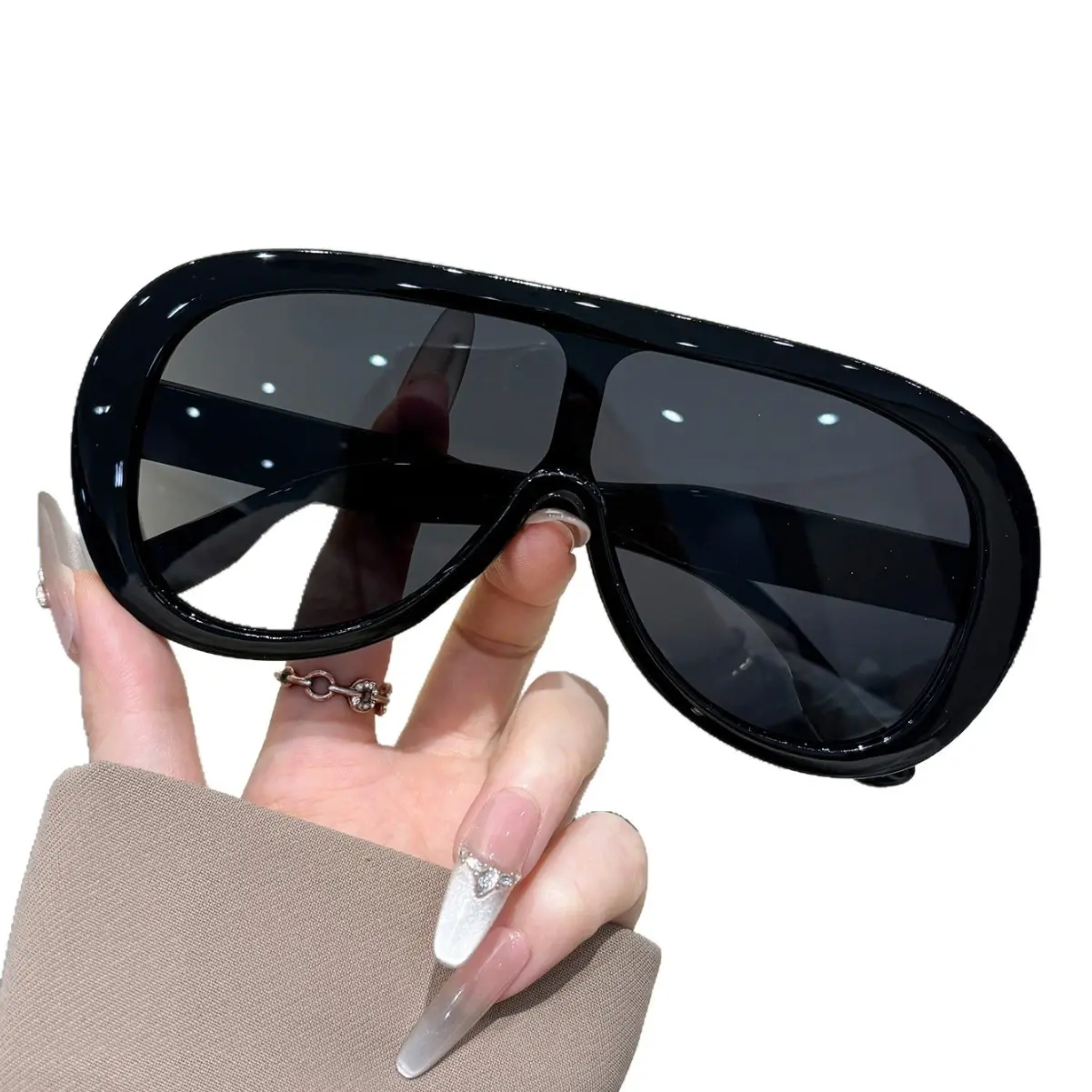 BIGWIG Women's Full Rim PC Square Frame Stylish Eyewear - Tinted Lenses, Oversized Geometric Female Sunglasses for Daily Wear & Vacation Photography, Trendy Casual Accessories