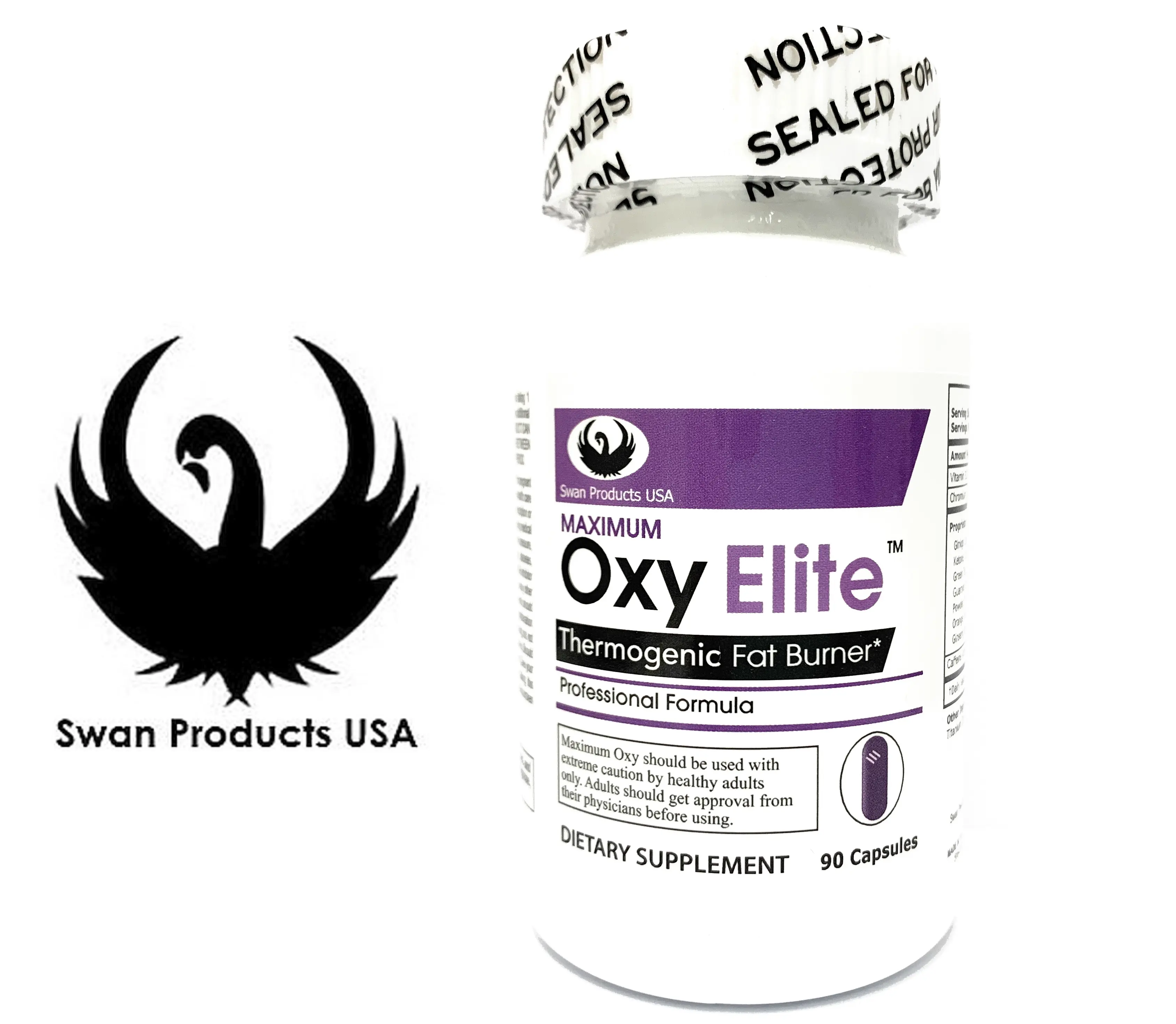 Swan Maximum Elite Formula with Caffeine, B12 Thermogenic for Health, Energy, Fitness, Focus, Diet Supplement