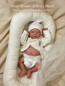 18 inch lifelike reborn baby girl doll with all vinyl washable CPC certified child safety toy 3+super realistic handmade design, equipped with cute newborn shapes and nipple accessories handmade princess gorgeous TikTok shop springflowup