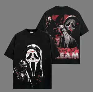 Ghostface - Scream Horror Movie #3 Acid Wash 100% Cotton T-Shirt, Ghostface Costume, Halloween Costume, Ghostface Outfit, Slasher Shirt, Halloween Horror Movie Shirt, Horror Fan Gift