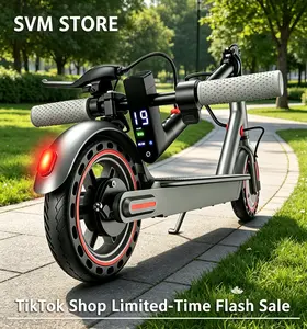 Adult Folding Electric Scooter – 8.5" Airless Tires, 350W Motor, Up to 19MPH & Long Miles, Dual Brakes, App Support, Compact & Portable for Commuting