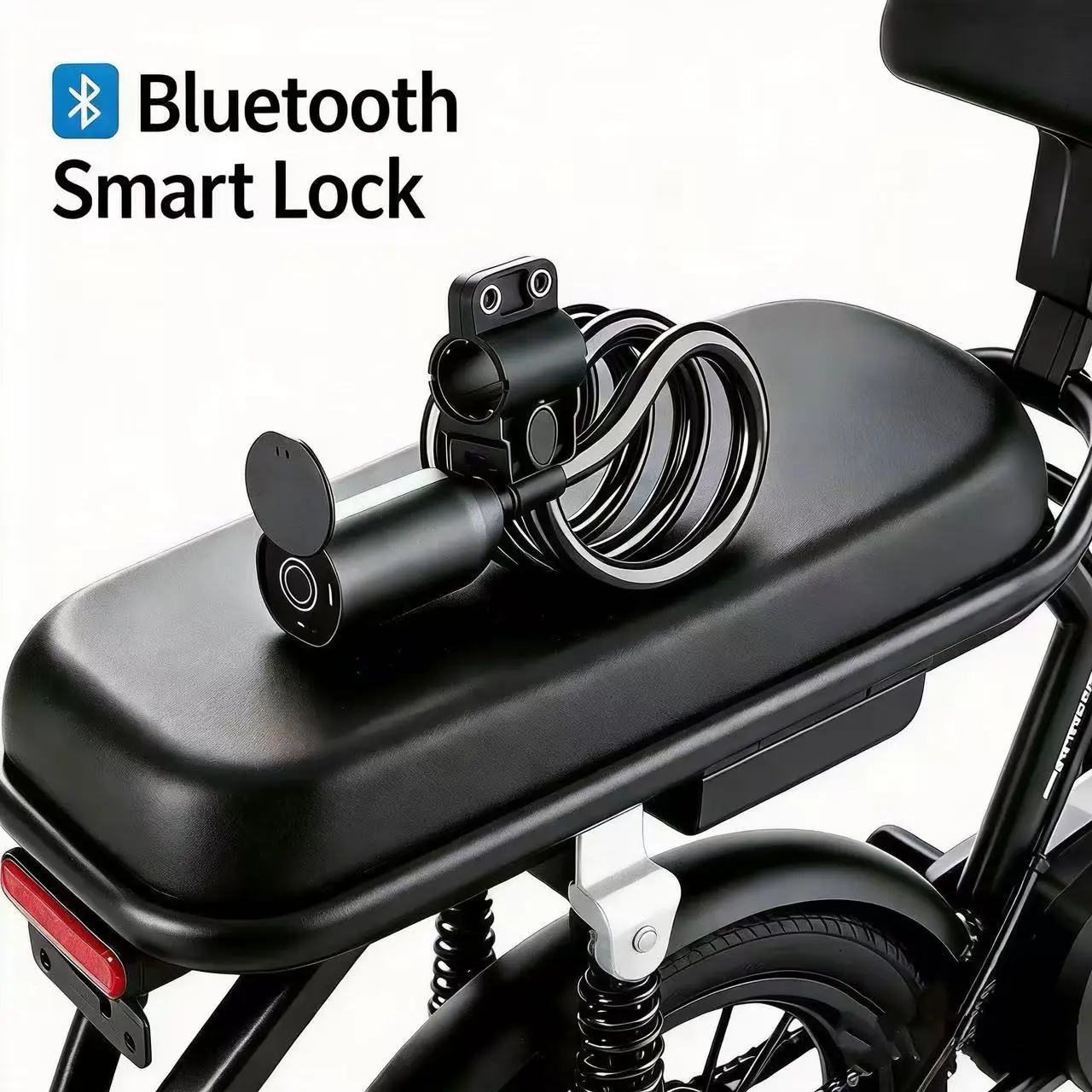 [RUNDEER]Bluetooth Smart Cable Lock for Bikes, Anti-Theft Alarm Security Lock for Commuter Bicycles & E-Bikes