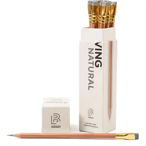Pencils - 12 Count, Nautral  Design,   Graphite, Long lasting Extra-Firm Lead